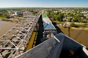 Looking north from Tower 5 West with Kennedy Bridge and I-65 approach to downtown span.
